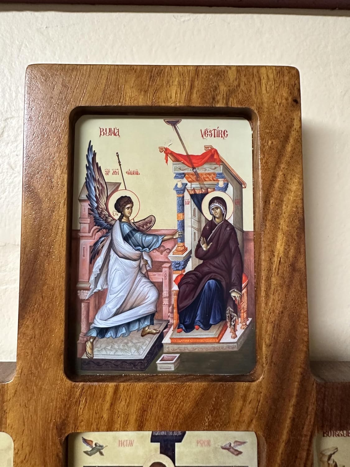 Wooden Orthodox Wall Cross with Icons of the Great Feasts