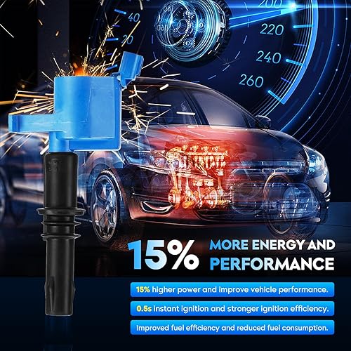 Miniatura 5 de Paquete de bobinas de encendido + bujías de iridio para Ford Expedition F150 F250 F350 Lincoln Mark LT Navigator 2004 2005 2006 2007 2008, FD508