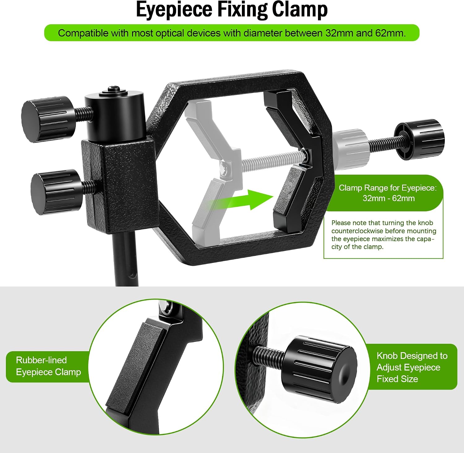 Astromania Deluxe Metal Telescope Mount Phone & Camera Universal Adapter