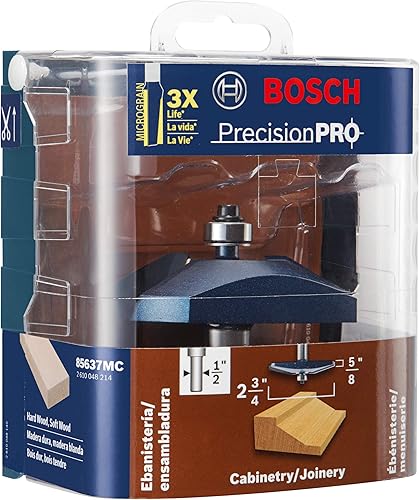 Miniatura 4 de Bosch 85637MC Broca para enrutador de panel elevado tradicional con punta de carburo de 2-34 pulgadas x 58 pulgadas