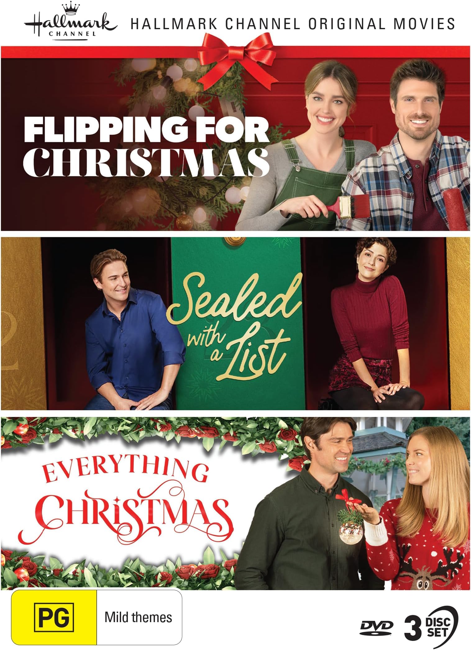 Hallmark Christmas 3 Film Collection (Flipping For Christmas/Sealed With A List/Everything Christmas) [DVD]