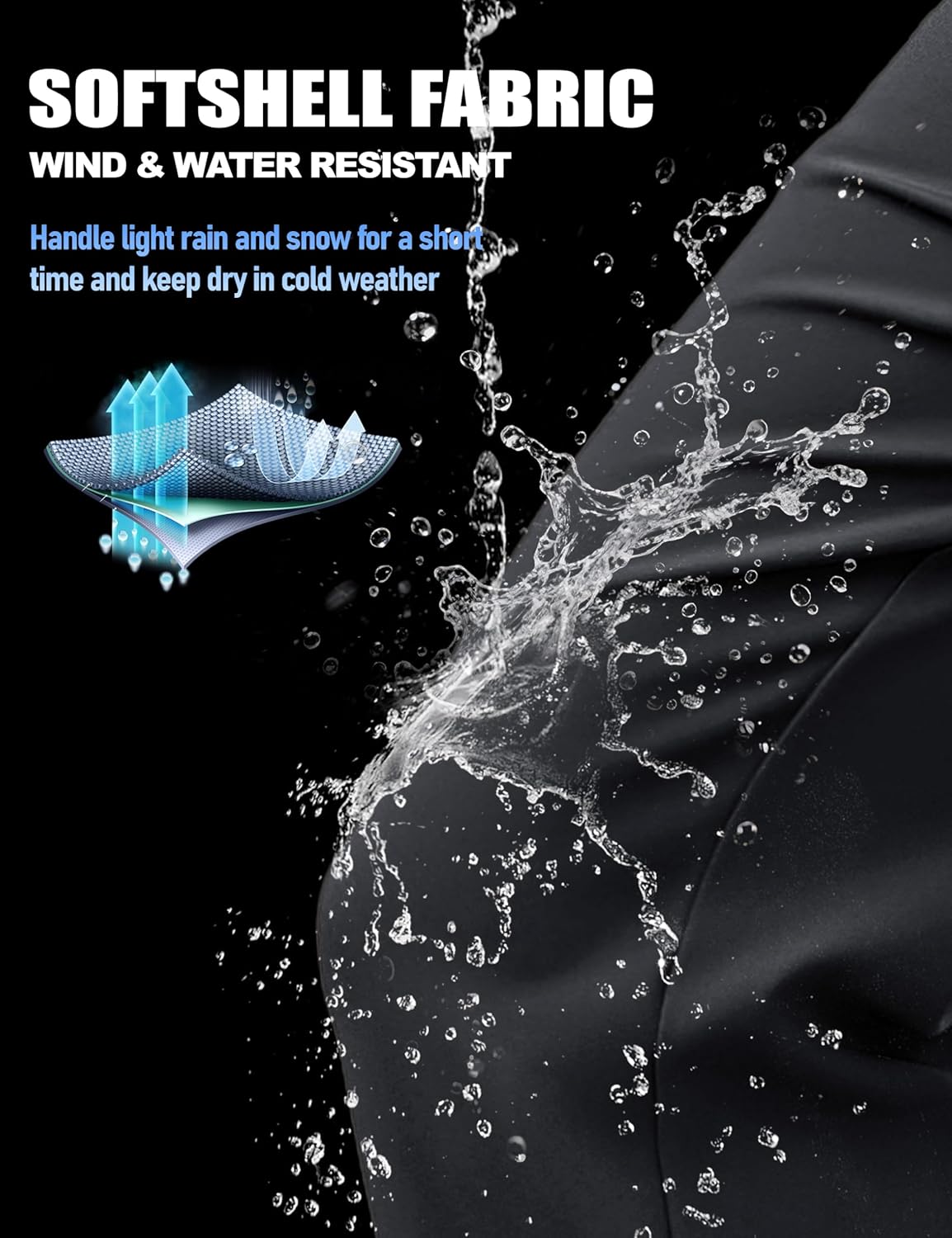 MAGCOMSEN Men's Fleece Lined Sweatpants with Zipper Pockets Athletic Workout Running Winter Water Resistant Pants - Image 4