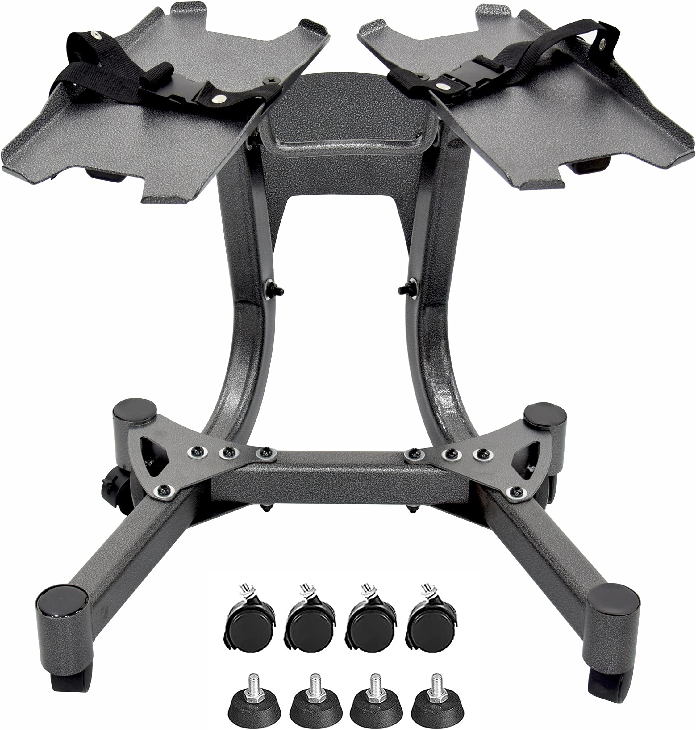 SKY LAND Em-9262 Unisex Adult Dumbbells Stand With Wheels - Grey, 65 L X 49 W X 63 H cm
