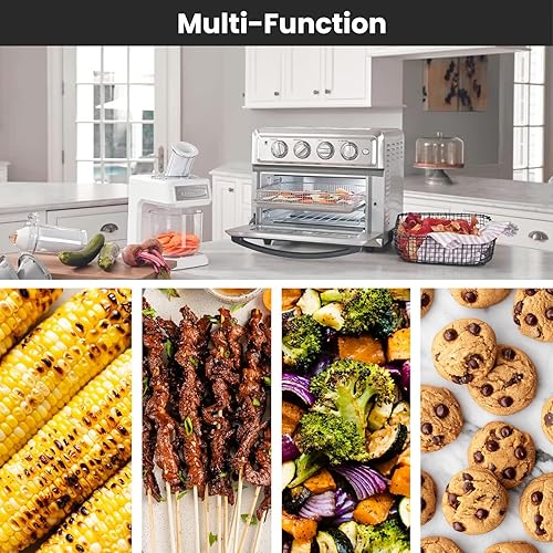 Miniatura 4 de Bandeja para hornear de acero inoxidable y cesta para freidora de aire compatible con Cuisinart Airfryer TOA-060 y TOA-065 para piezas de repuesto