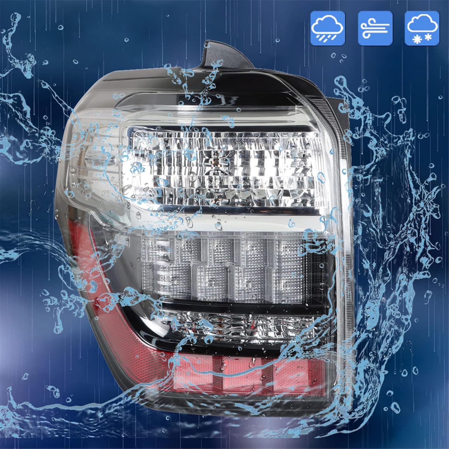 munirater 1-Pack Rear Left Tail Light Brake Lamp Assembly Replacement for 4Runner 2014-2020 Driver Side