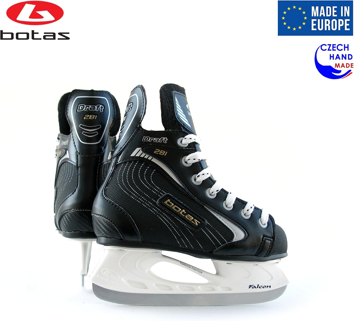 Botas - Draft 281 - Men's Ice Hockey Skates | Made in Europe (Czech Republic) | Color: Black : Sports & Outdoors