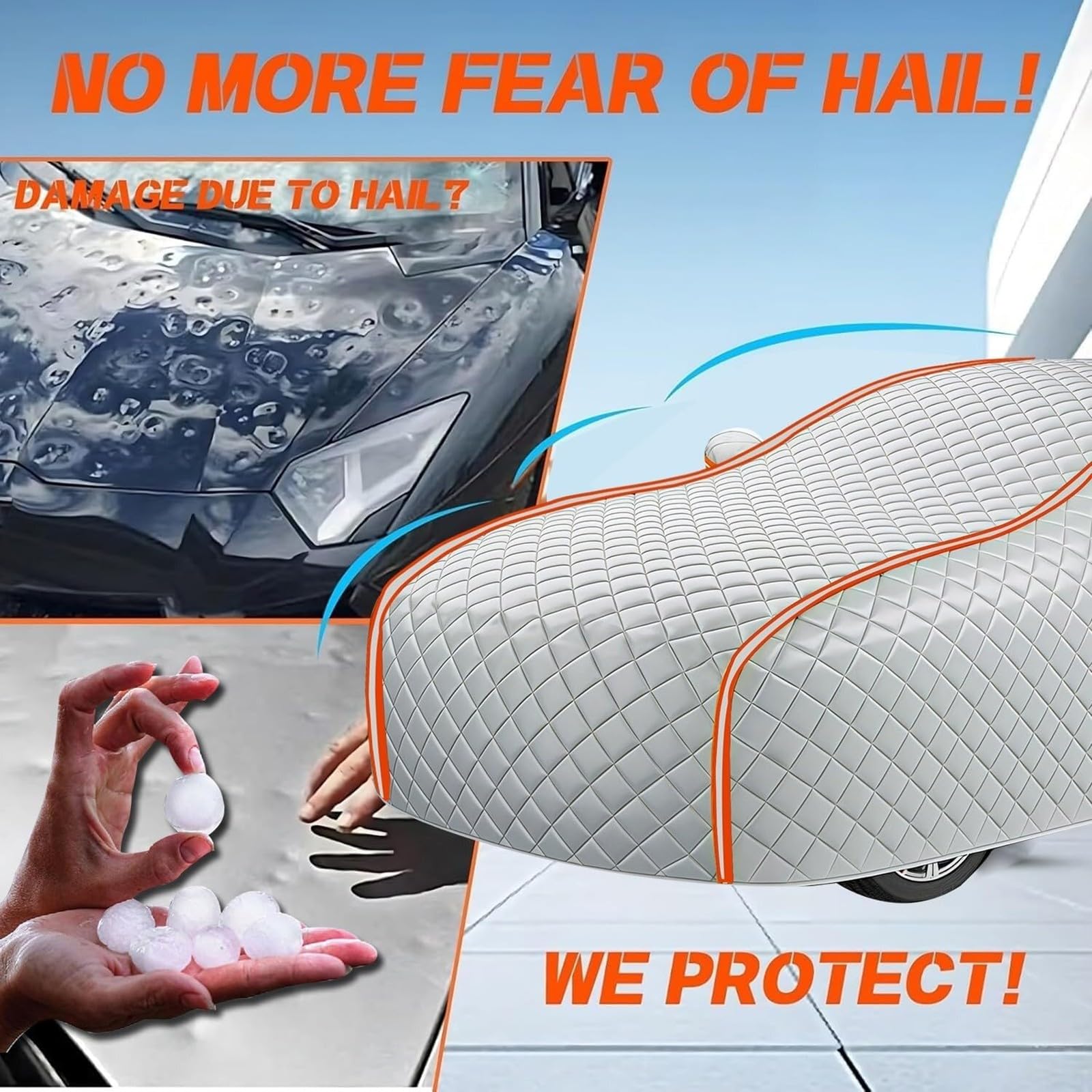 Bache Voiture Anti Grele pour Mercedes GLB 200d 2019-2023，Protection Automobile extérieure Polyvalente – résiste aux Conditions climatiques extrêmes et Offre Une Application variée.