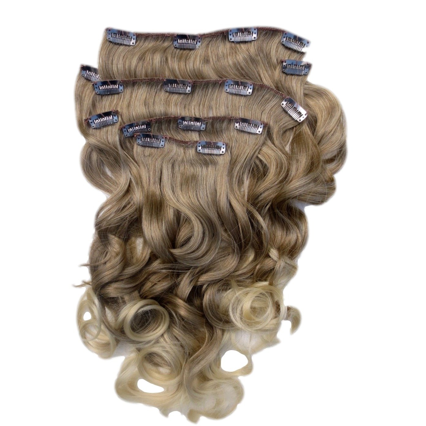 Real Look Hair Extension Light Brown Mix With Ombre Blonde