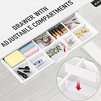 Vista 97 de SHW - Escritorio de pie eléctrico de altura regulable con memoria - 48 x 24 pulgadas, marrón rústico