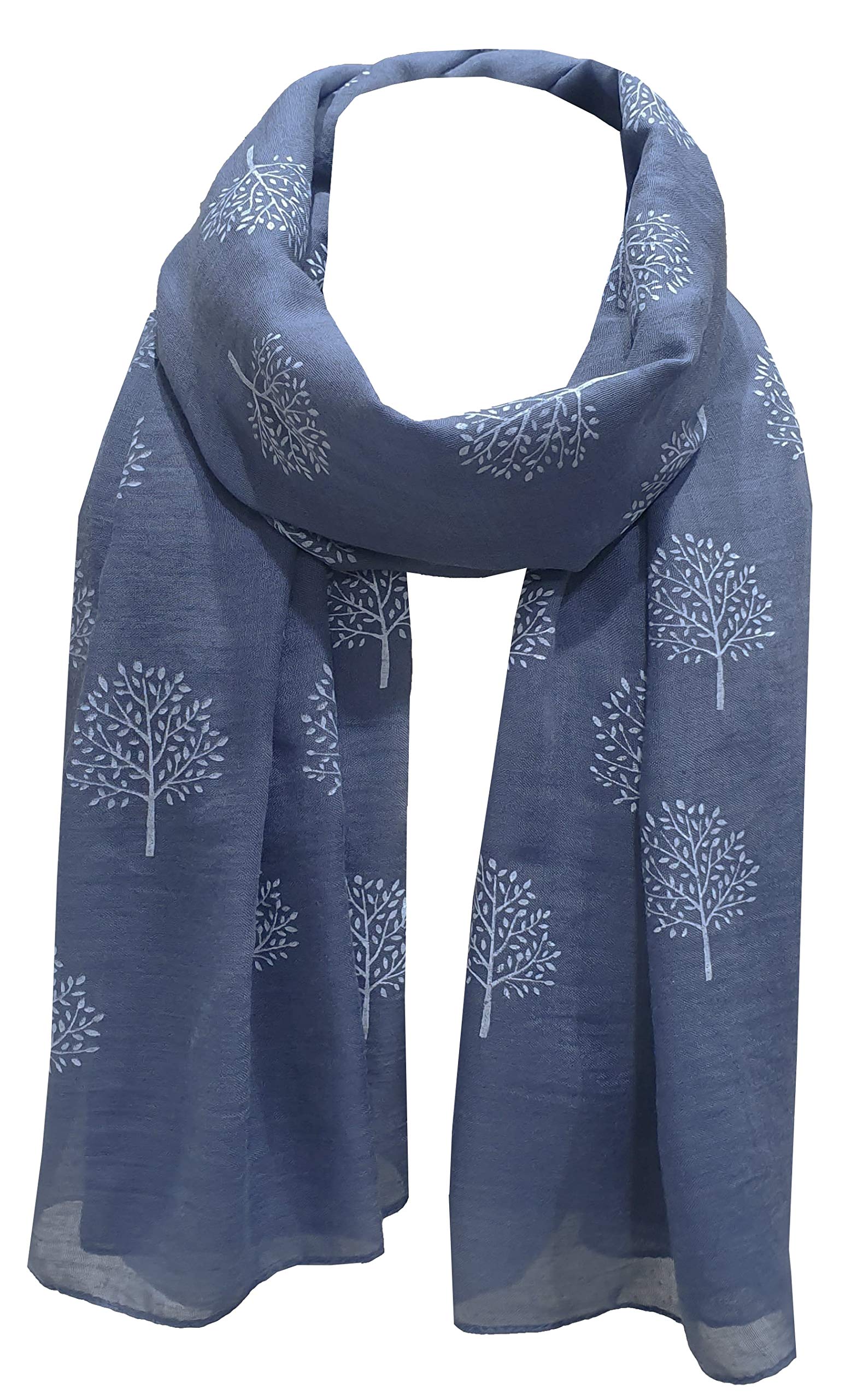 World of Shawls Mulberry Tree Scarf Shawl Wrap Soft Warm (Denim Blue)