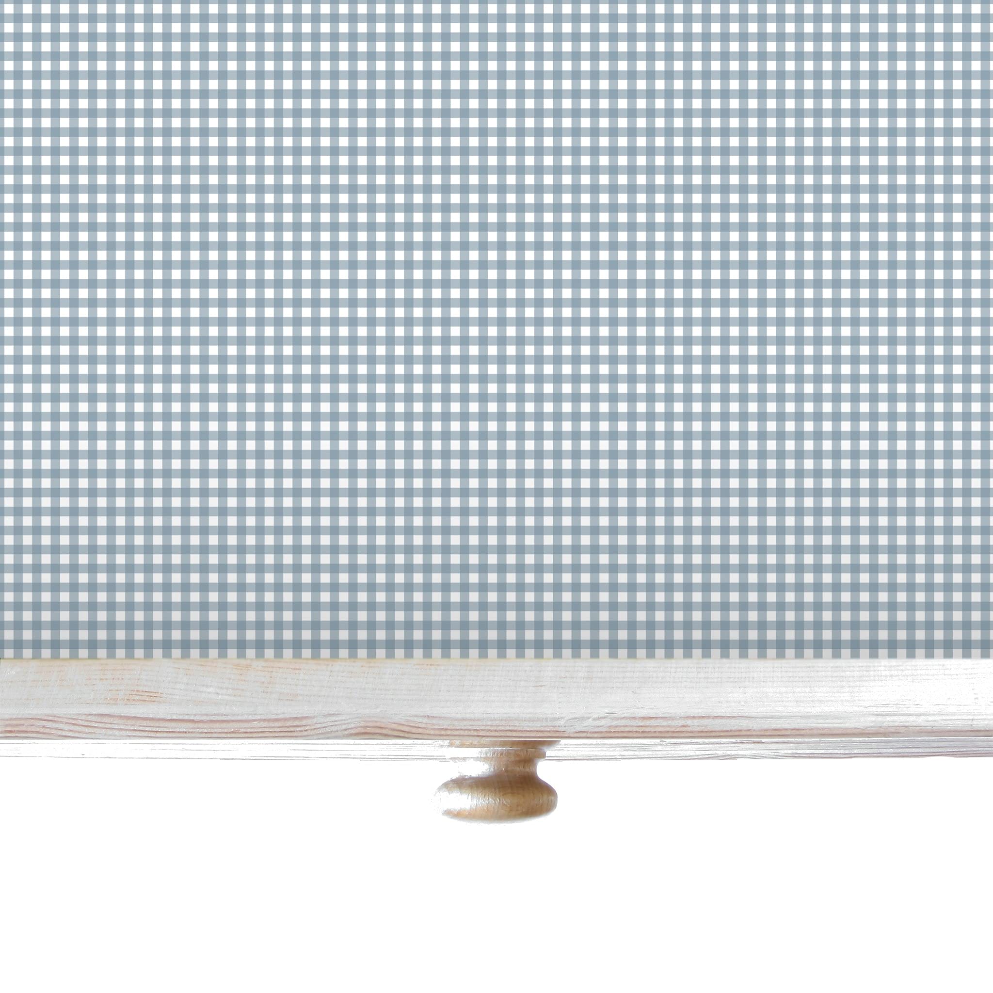 The Master Herbalist Forros para cajones sin Perfume y Lavables con diseño de Cuadros Vichy Azul Cocinero cajones, estantes, alacenas y armarios de Cocina. Contiene 10 Hojas.