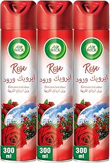 Air Wick Aerosol, Rose Scent, 300ml x 3