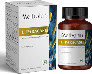 L-Paracasei Probiotics Bacteria for Women & Men with 25 Billion CFU, Helps in Digestive Health, Improved Immune Function & Metabolic Health - 60 Veggie Capsules
