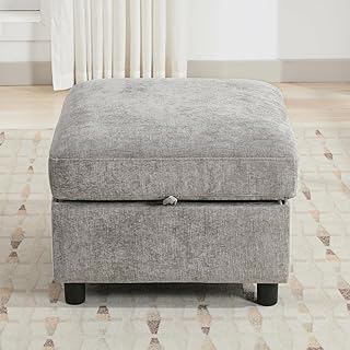 12 No Couch Living Room Ideas for Minimal Open Stylish Layouts 19 25”Square Storage Ottoman Module for Modular Sectional Sofa, Living Room...