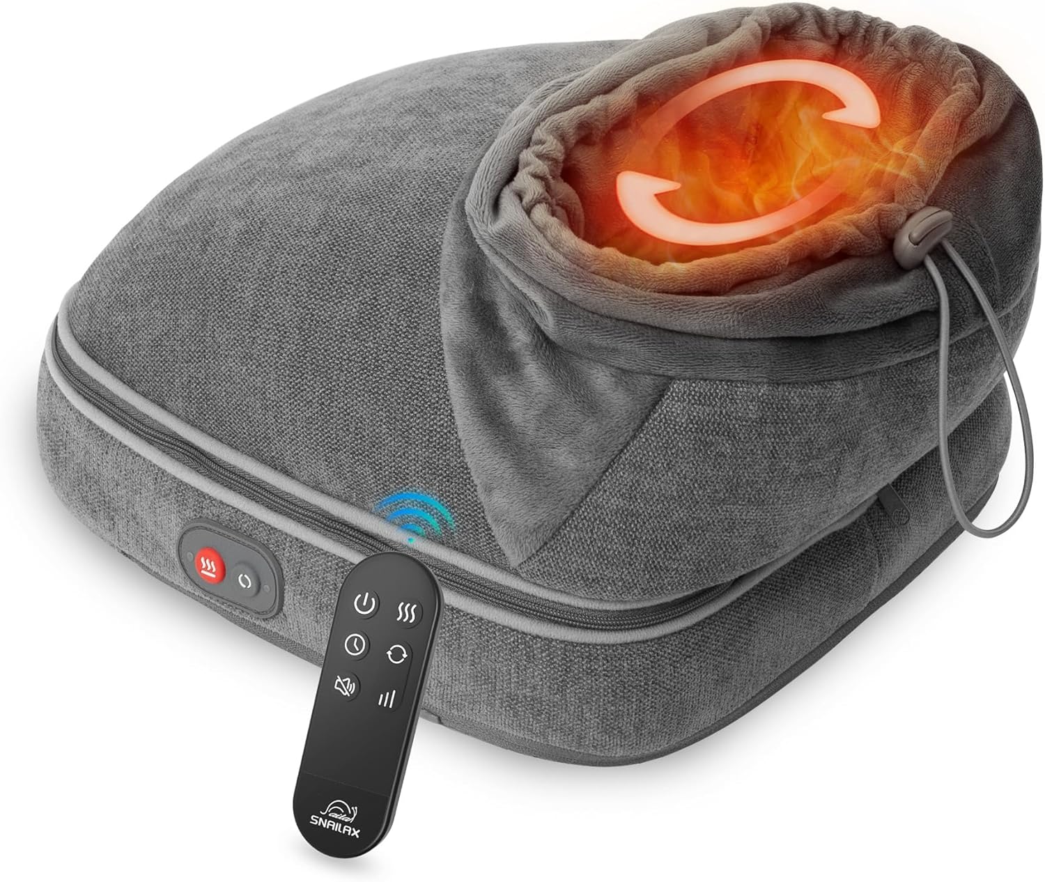 Snailax 2-in-1 Shiatsu Foot and Back Massager with Heat - Kneading Foot Warmer, Electric Feet Massage, Massagers for Back,Leg,Gifts for Women,Men