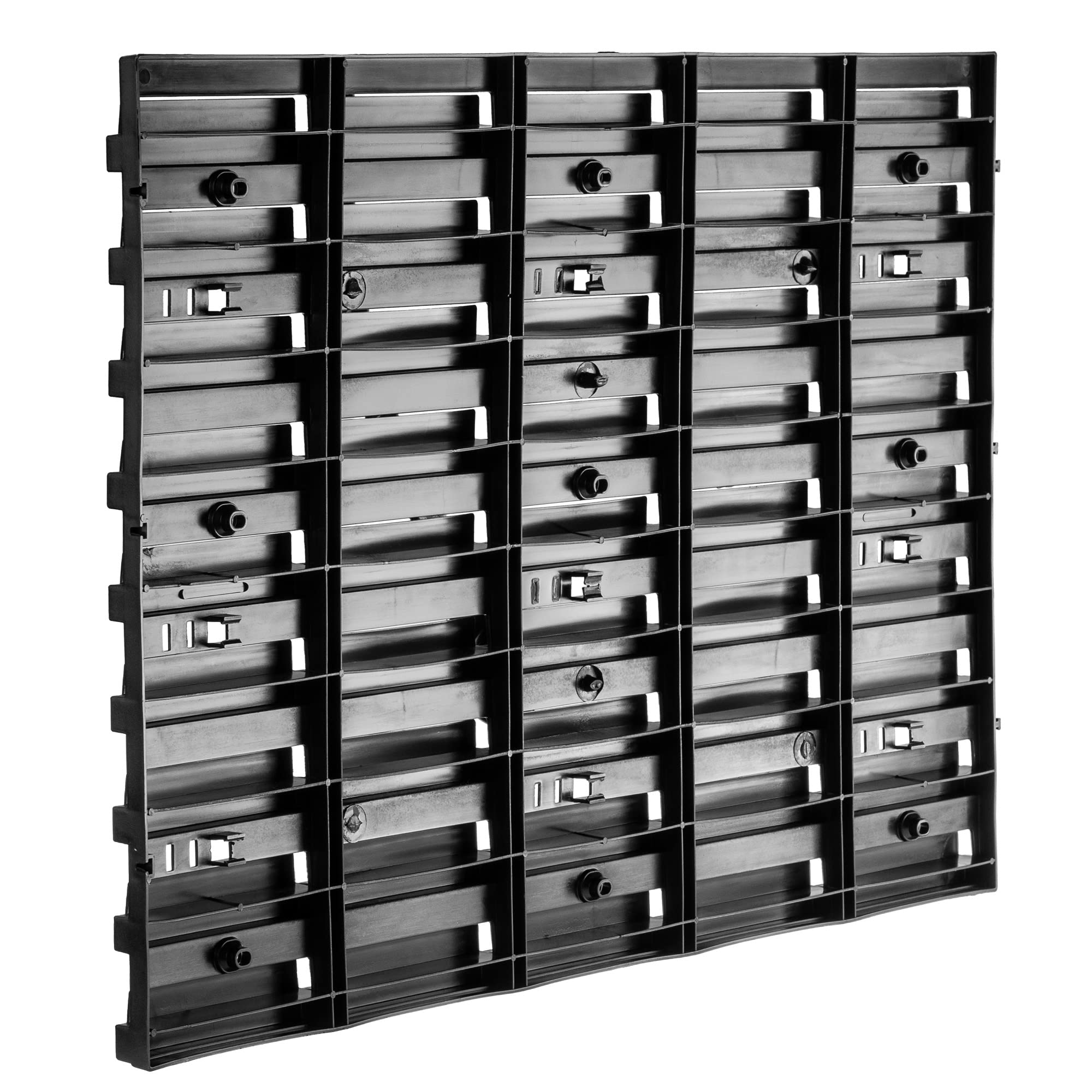 KADAX Pared de herramientas, sistema de almacenamiento de plástico PP, estantería de pared en diferentes tamaños, estantería de pared de taller con cajas de almacenamiento (116 x 78 cm)
