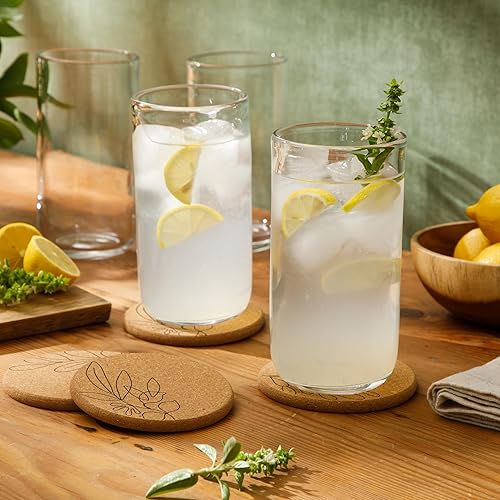 Miniatura 33 de bloomhouse - Two Time Oprah's Favorite Things Winner - Sayulita Spring 4 Piece Hand Made 16 OZ Jadeite Colored Glass Double Old Fashioned Set w/Four