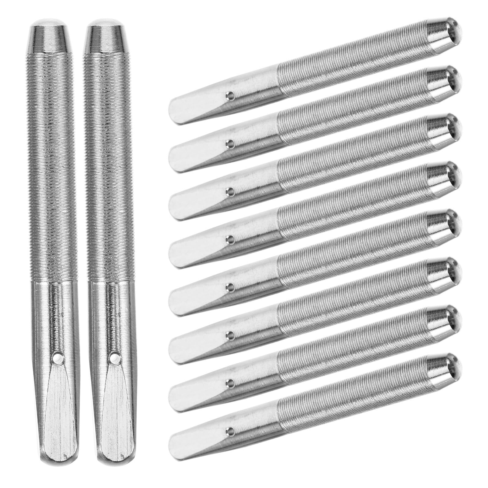Mipcase Cheville D'accordage de Piano pour Réglage Précis en Alliage de Zinc Argenté Kit 10 Pièces Entretien et Réparation de Cordes, pour Maintenance de Piano