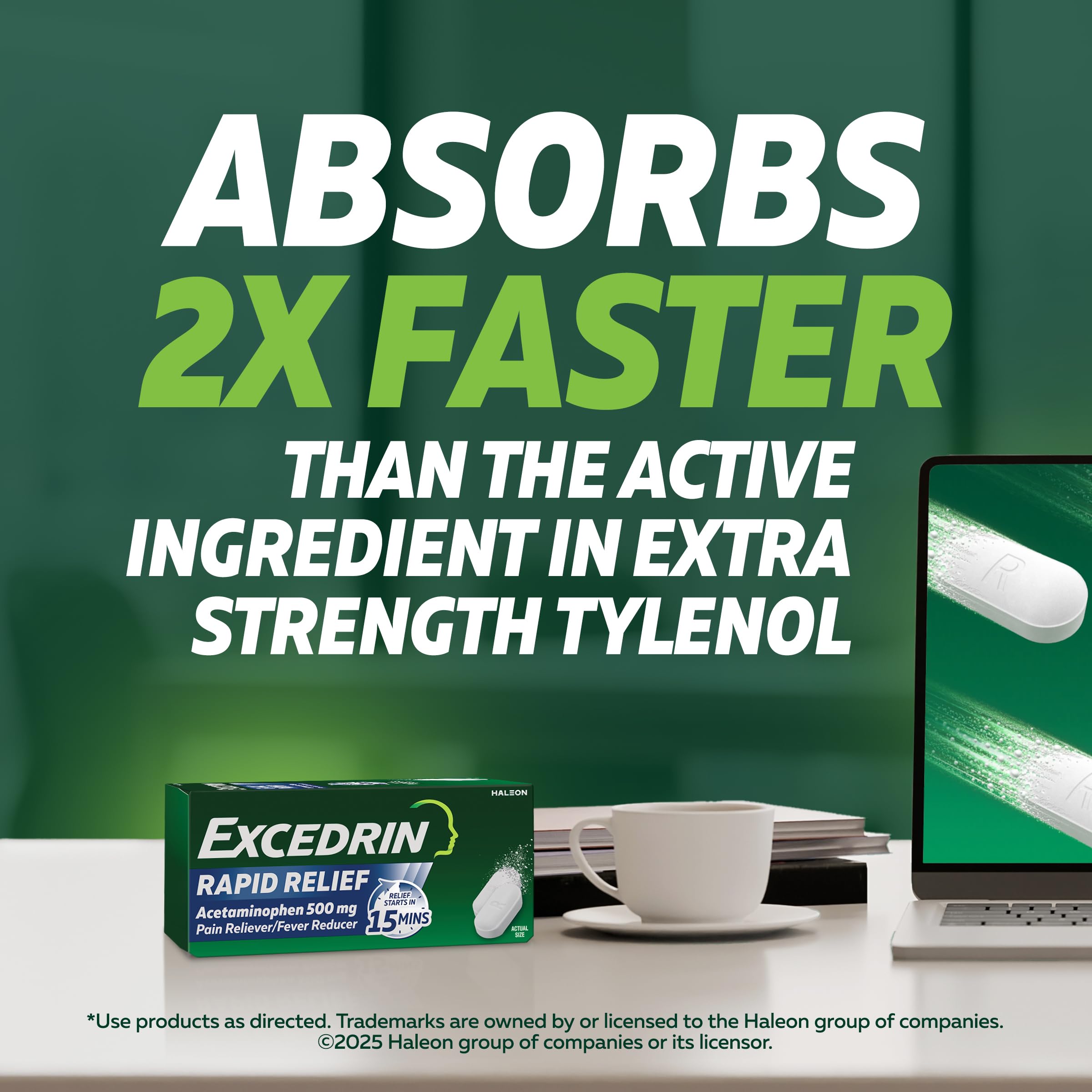 Excedrin Rapid Relief Caplets, 500mg Acetaminophen, 160 Count​ — Amazon image 5