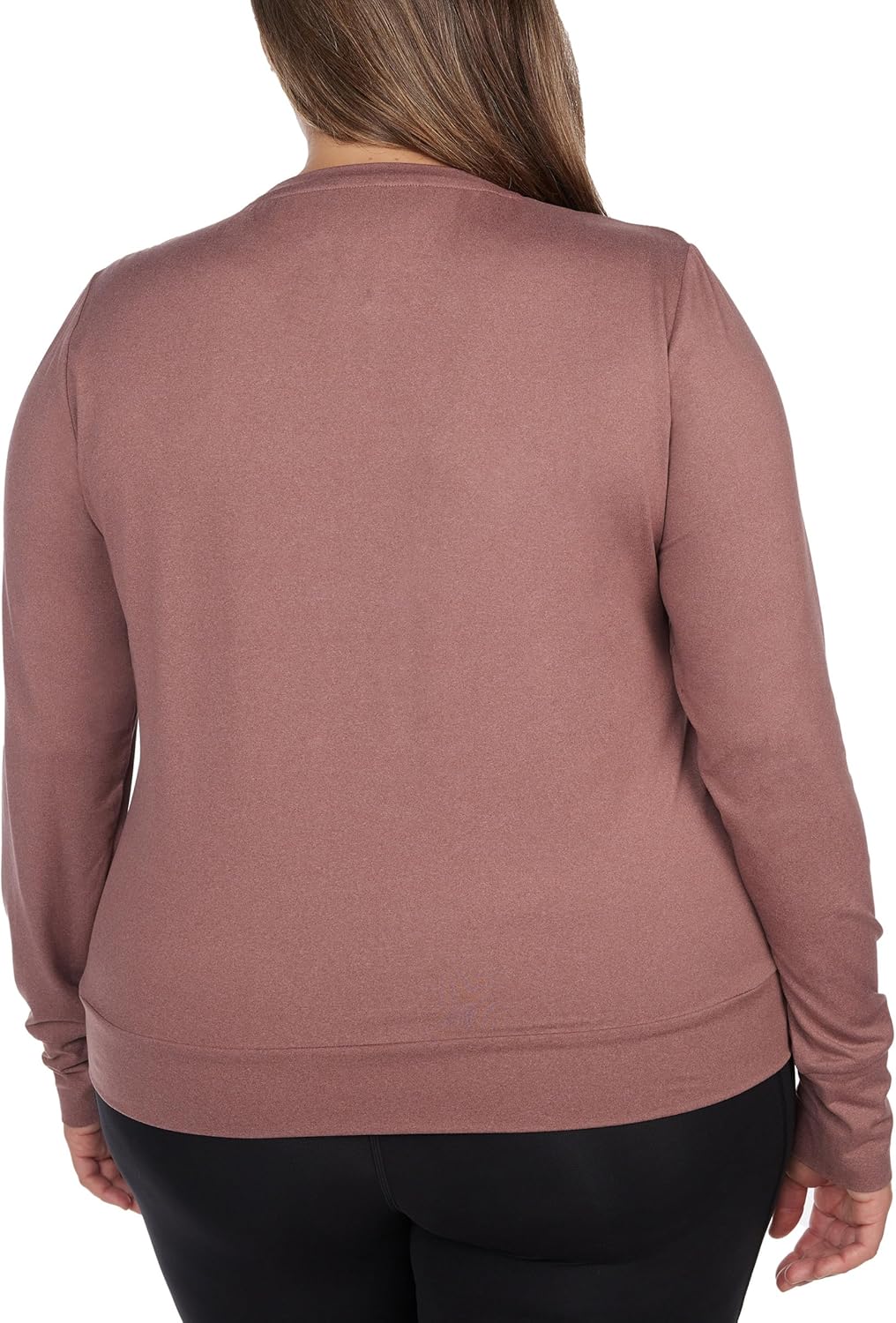 Long Sleeve Tee Shirts, 2-Pack, Moisture Wicking, UPF 30, 4-Way Stretch, Relaxed Fit (US, Alpha, Small, Regular, Regular, Green/Rose) - Image 6