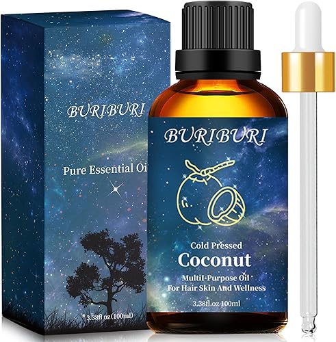 Miniatura 1 de BURIBURI Aceite esencial de coco de 3.4 fl oz, aceite perfumado de grado prémium para difusores, masajes, fabricación de jabón