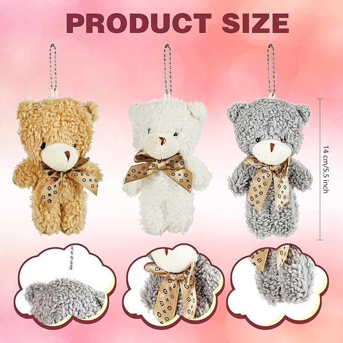 18 Ositos de Peluche Mini 4.72 Pulgadas para Manualidades miniatura 2