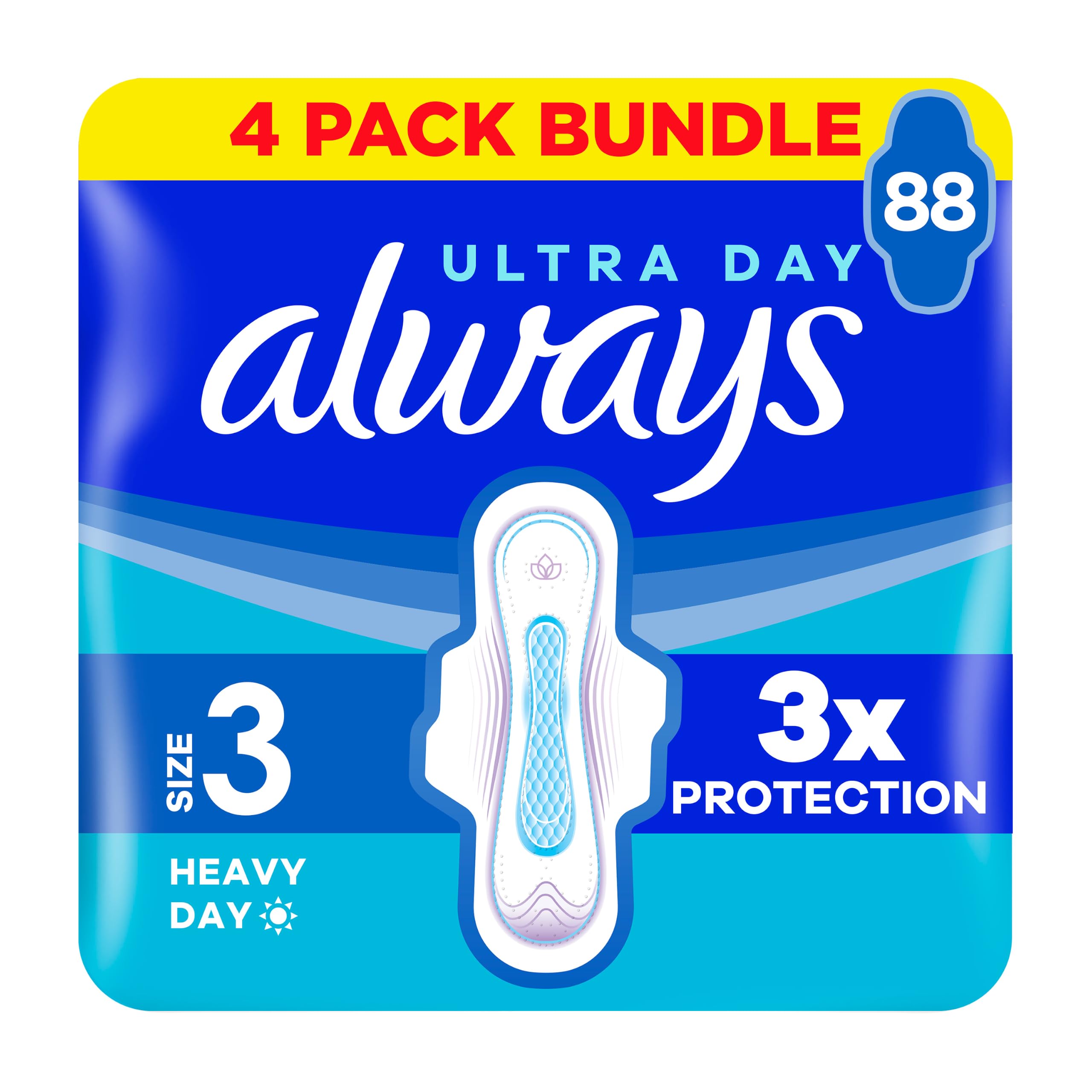 Always Ultra Sanitary Towels Day & Night Size 3 Wings 22 x 4