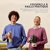 Ninja Blendboss Presse-agrumes personnel pour smoothies et boissons surgelées, tasse de voyage avec couvercle anti-fuite, ouverture pour boire et paille amovible, technologie Auto-iQ, 1200 points - 6