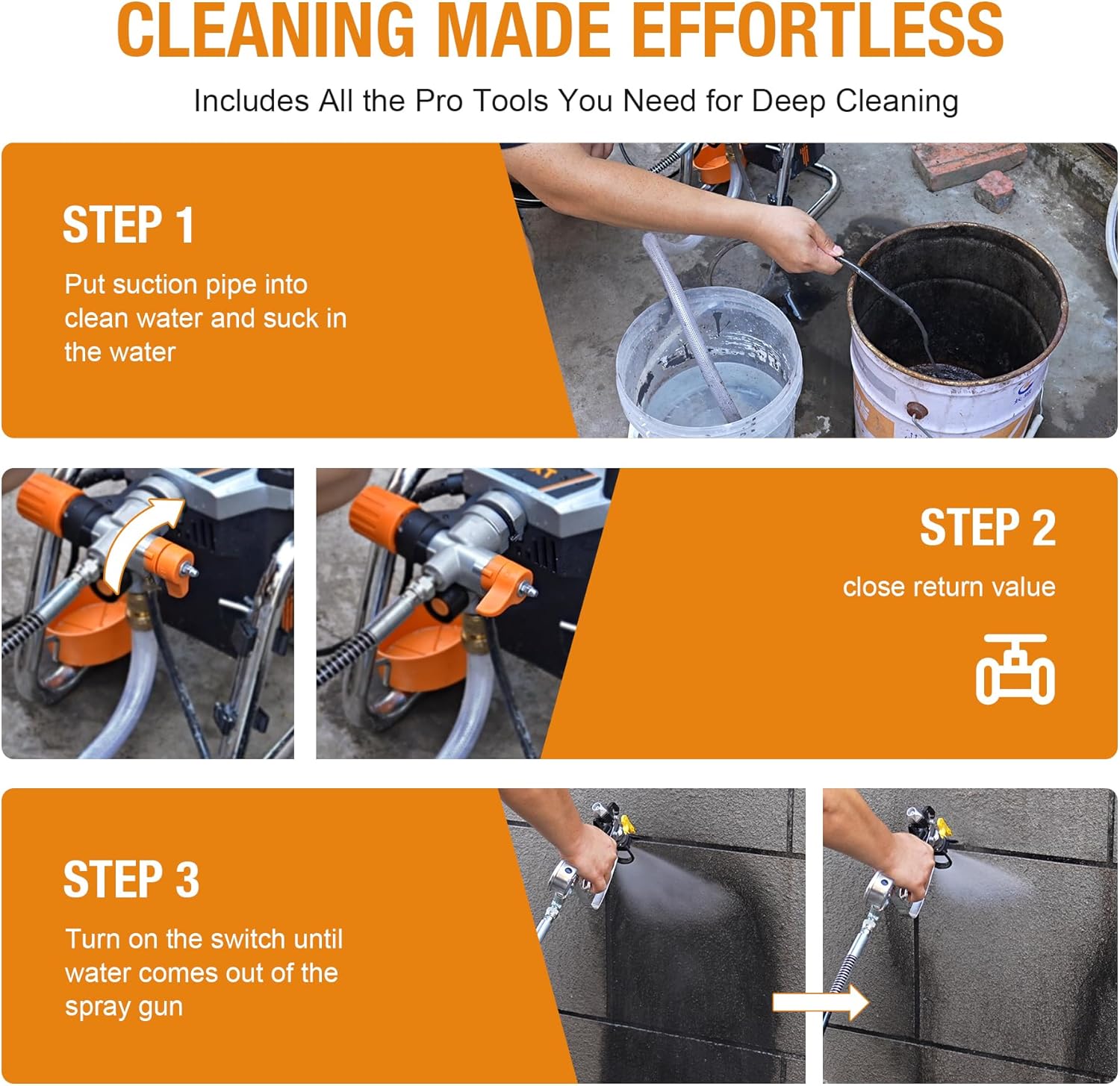 MAXXT Airless Paint Sprayers，1300W High Pressure Airless Stand Sprayer with 3200PSI, 14.7LBS Light Weight for DIY Painting Projects Home Interior & House Exterior