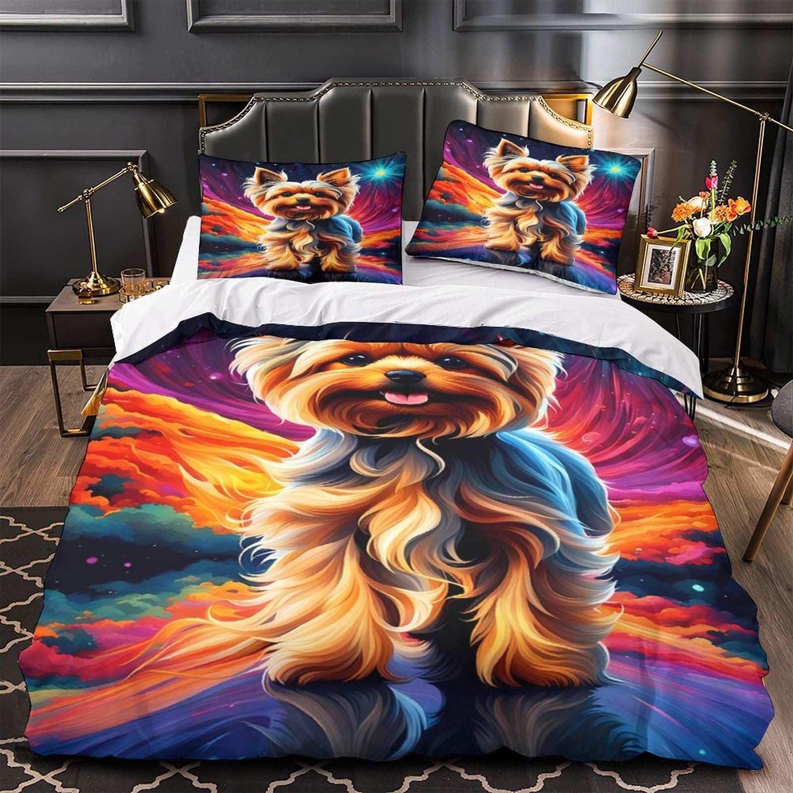 Parure de lit 3D Yorkshire pour transformer l'ambiance de votre chambre