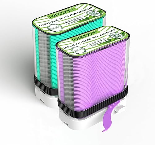 Soporte para púas de hilo dental vacío (2 unidades), dispensador de púas de hilo dental para limpiar los dientes, estuche de púas de hilo dental de