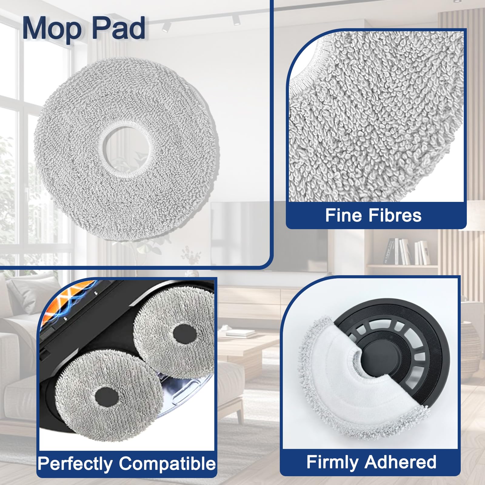Confezione da 11 pezzi di ricambio per robot aspirapolvere Xiaomi S40 Pro / OV71GL, robot aspirapolvere accessori inclusi spazzole laterali, filtro HEPA, panni in microfibra