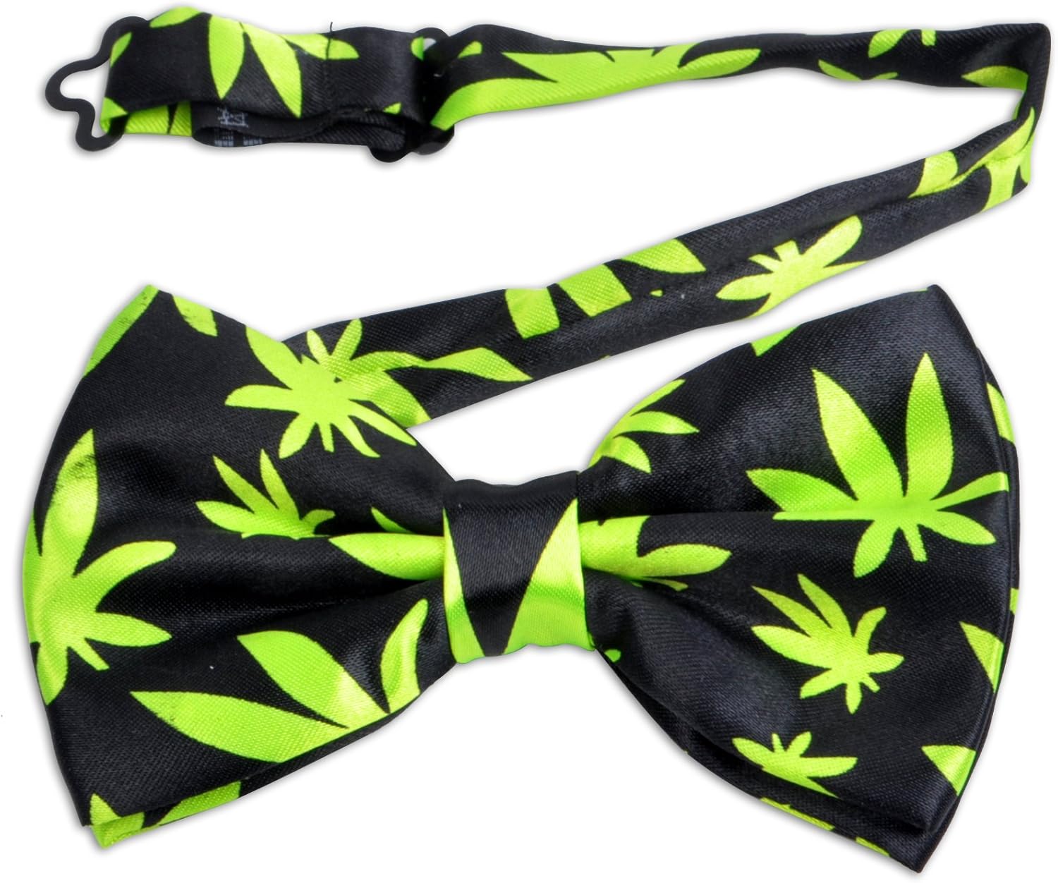 Boxed-Gifts Men's Cheetah Print Novelty Bow Tie Polyester Pre-tied Color Yellow and Black (Marijuana) : Clothing, Shoes & Jewelry