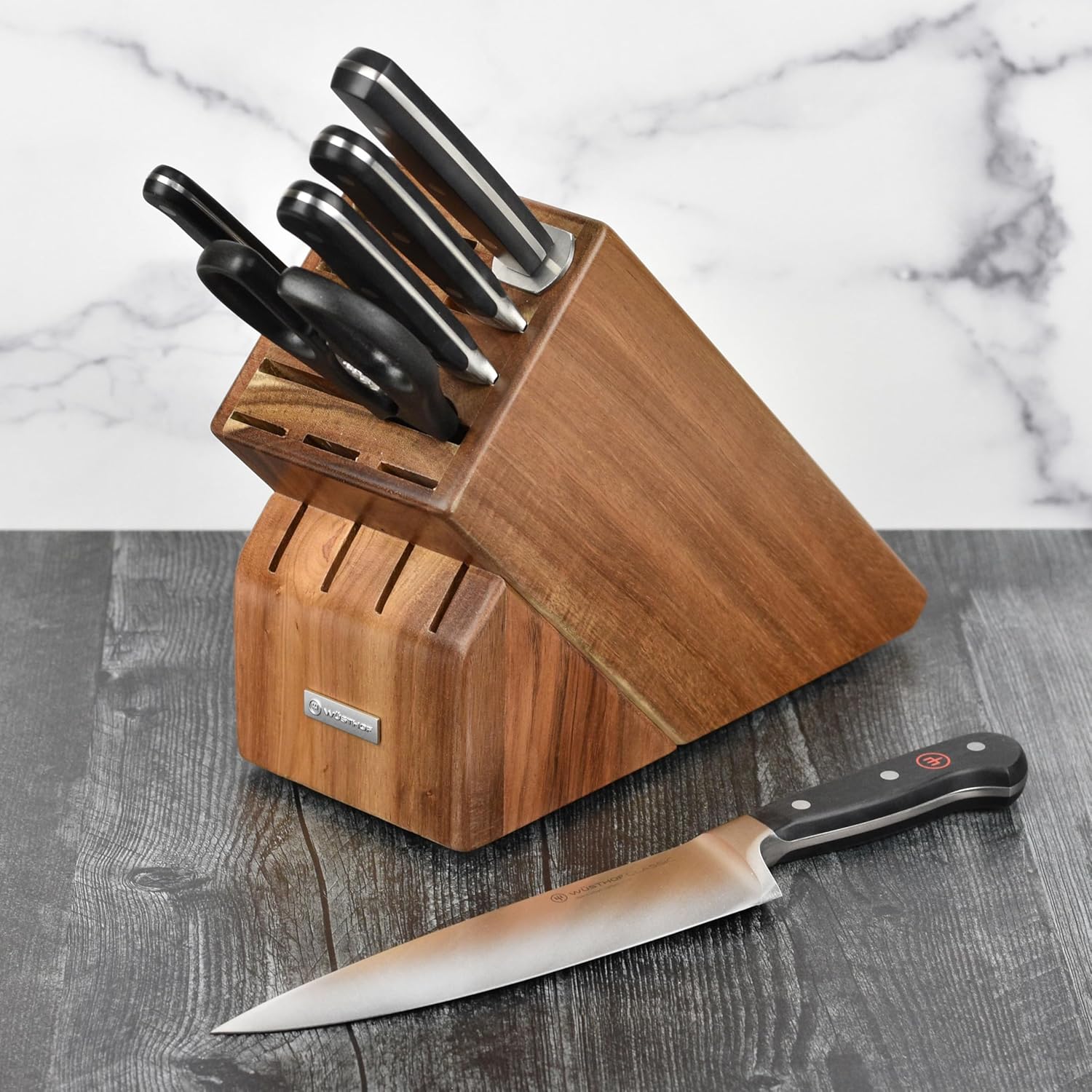 Wusthof Classic 7 Piece Knife Set with Acacia Block