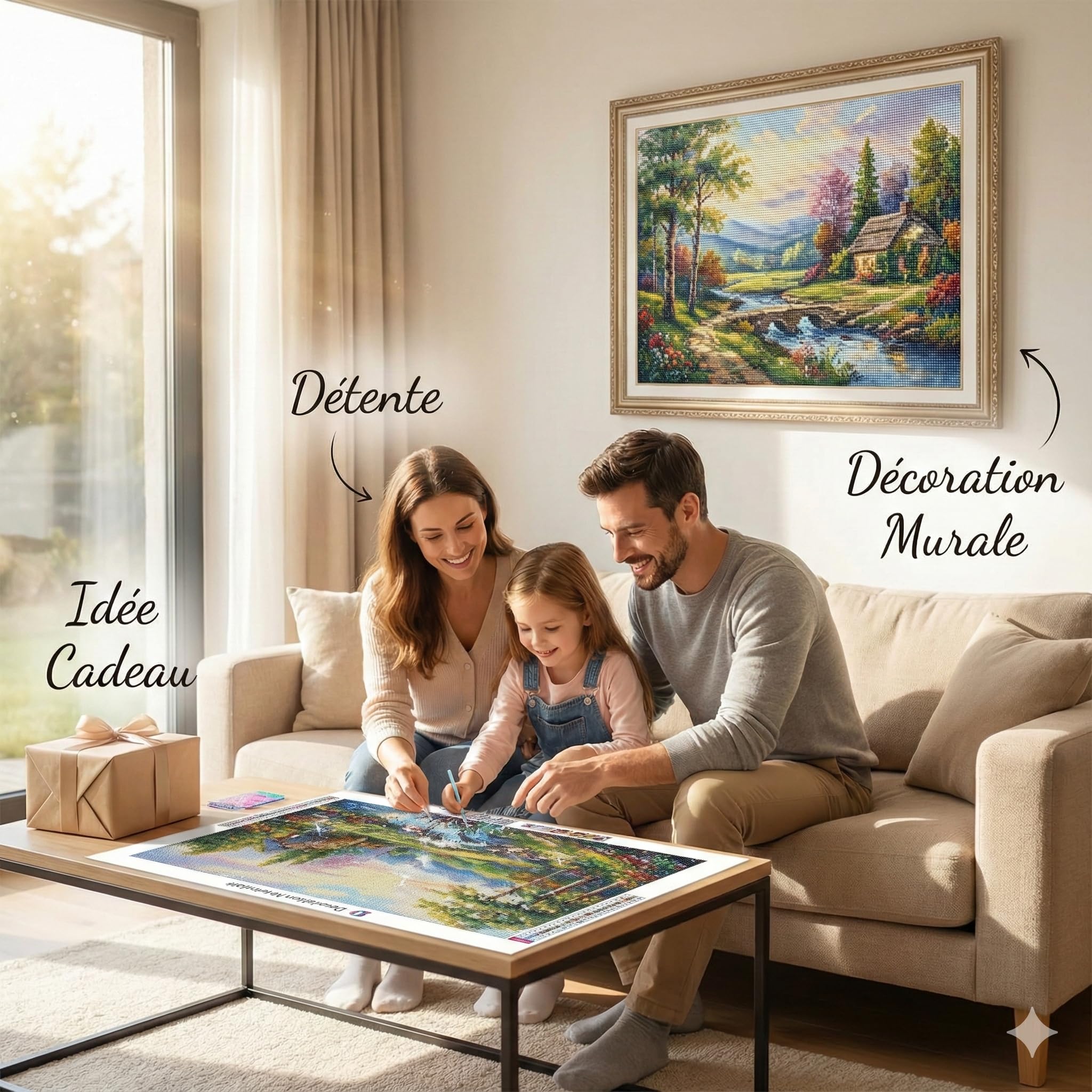 GIRLSIGHT Diamond Painting Eigenes Foto Personalisiert – 5D Diamant Malerei Set (Full Drill), DIY Malen nach Zahlen Erwachsene, +40% Extra Steine, Mosaik Wanddeko (90x130cm)