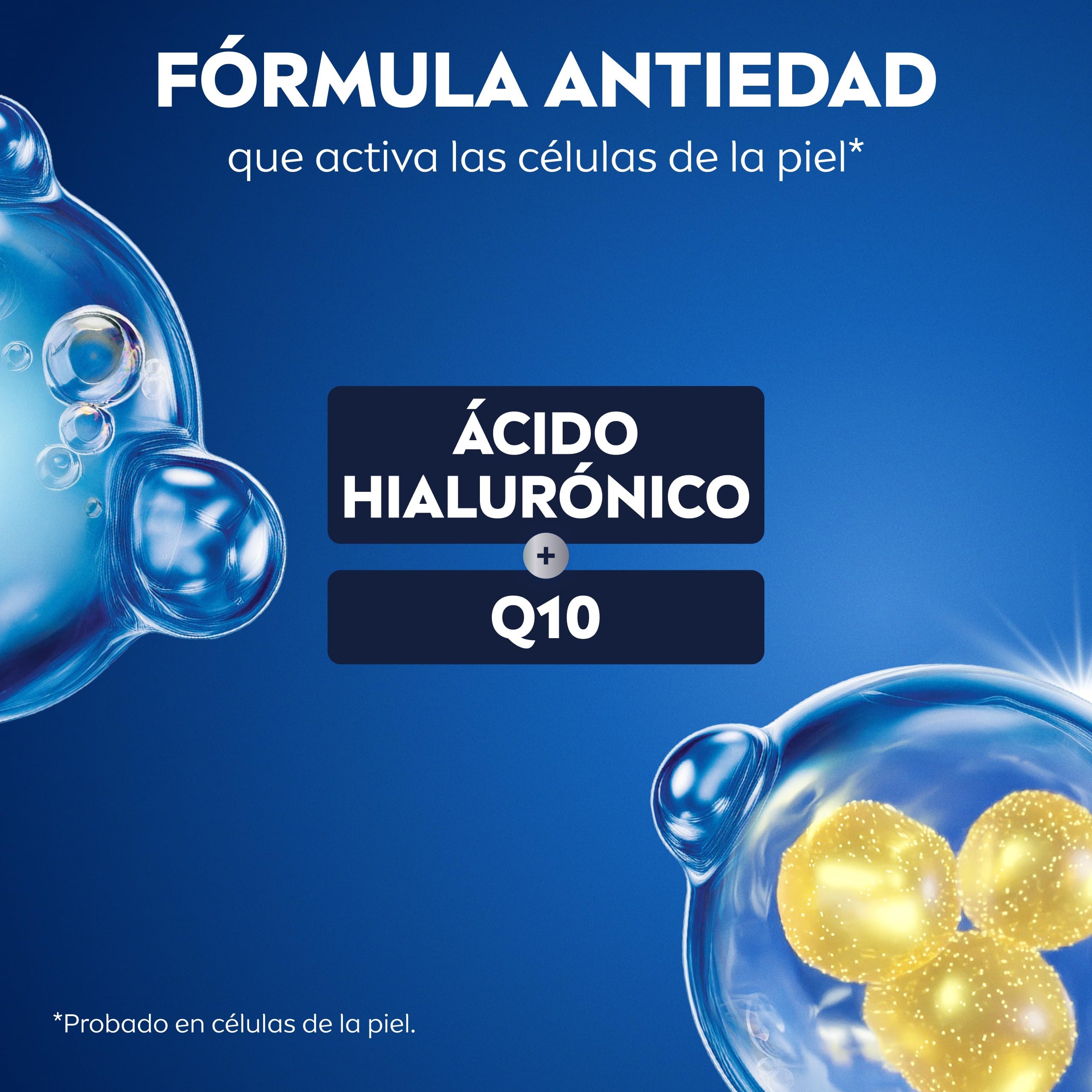 NIVEA MEN Hyaluron Crema Hidratante Antiedad FP30 50 ml - Cuidado Facial para Hombre - Ácido Hialurónico y Coenzima Q10 - Estimula la Producción de Colágeno - 48 h Hidratación - Todo Tipo de Piel