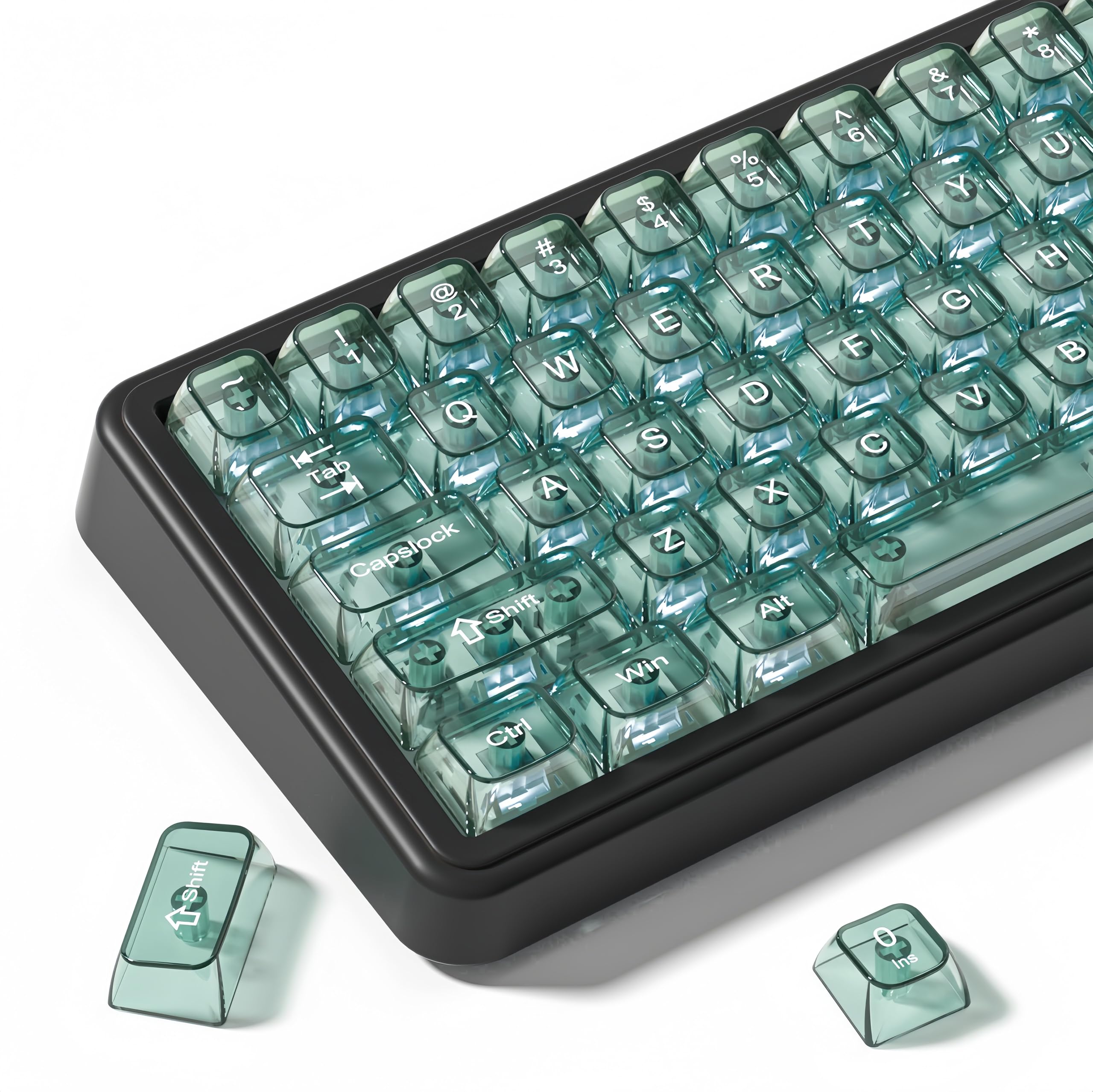 dagaladoo Clear keycaps Set,Translucent Keyboard keycaps,Jelly Key caps