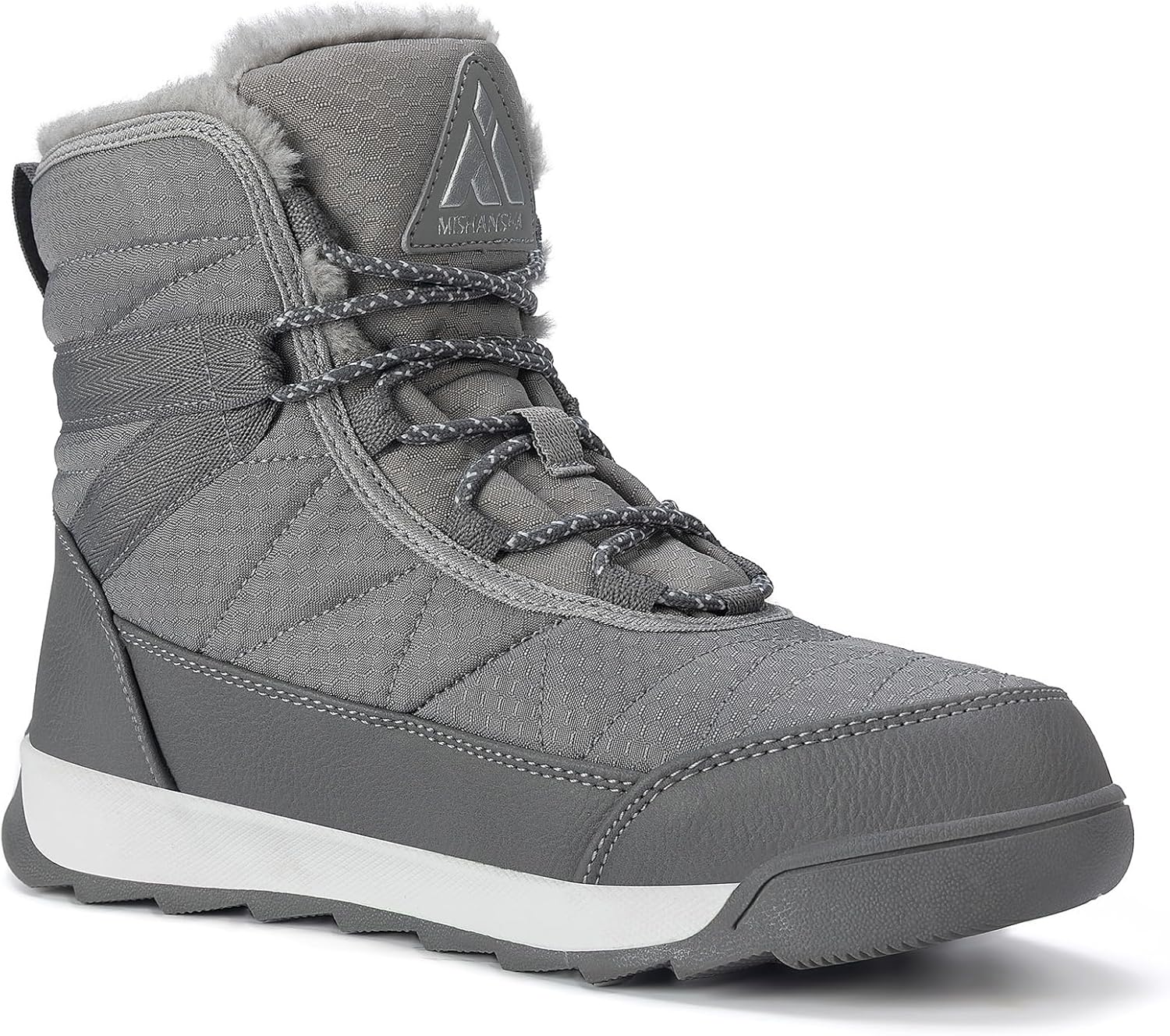Mishansha Winterlaarzen voor dames, warme wandelschoenen, antislip, berglaarzen, maat 36-42, Zwart, 39 EU