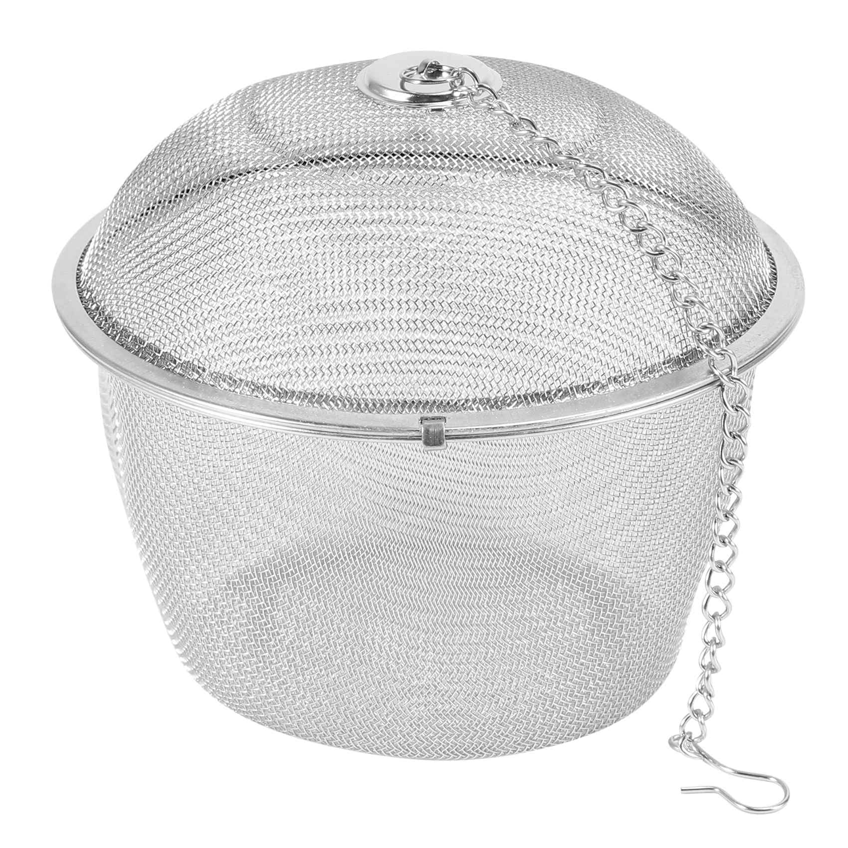 Wisyurt Extra Large Stainless Steel Twist Lock Mesh Tea Ball Tea Infuser with Hook Chain
