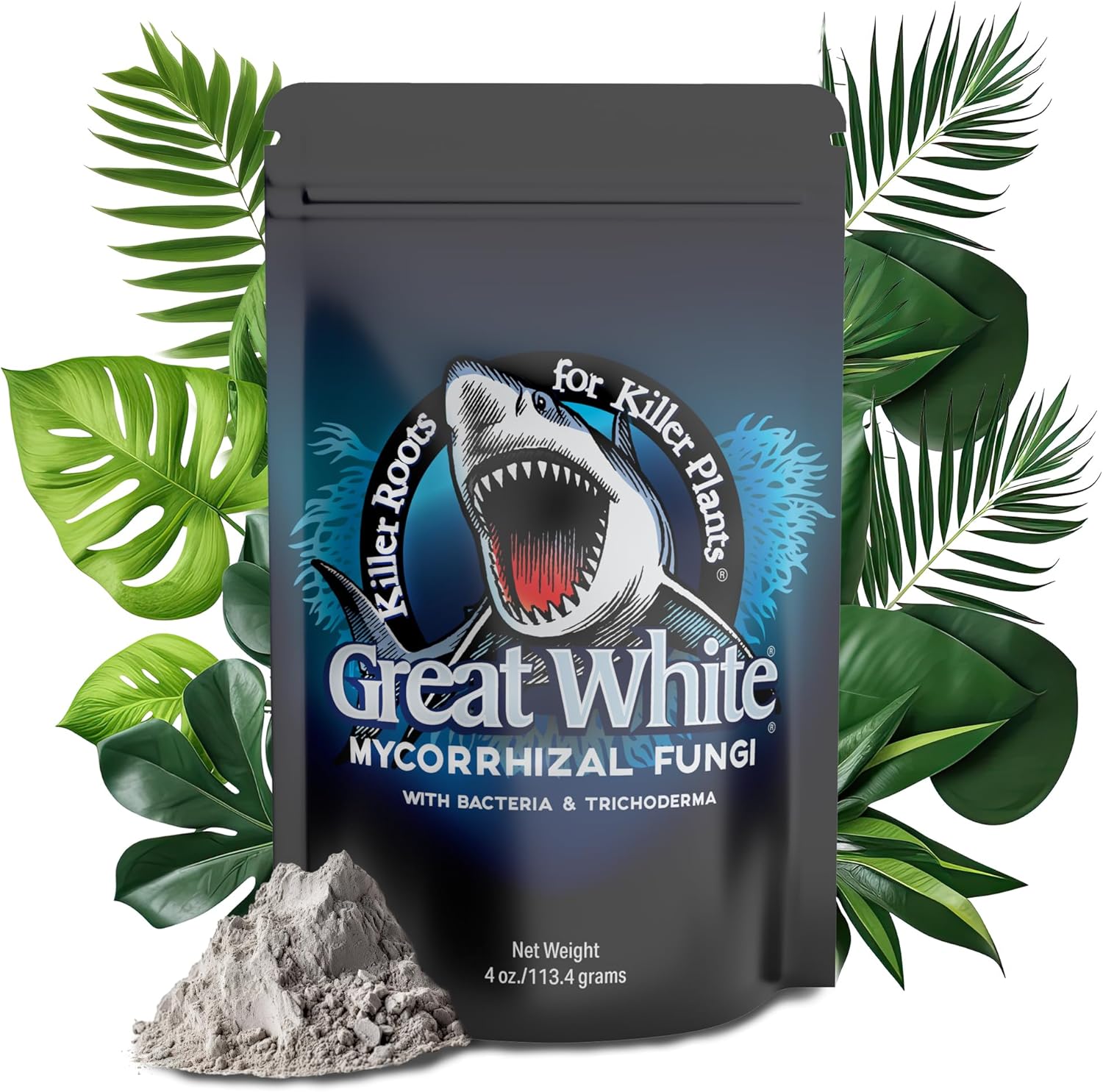 Great White Mycorrhizal Fungi 4 oz, Beneficial Bacteria for Plant Growth, Root Stimulator, Concentrated 3-in-1 Formula by Plant Success
