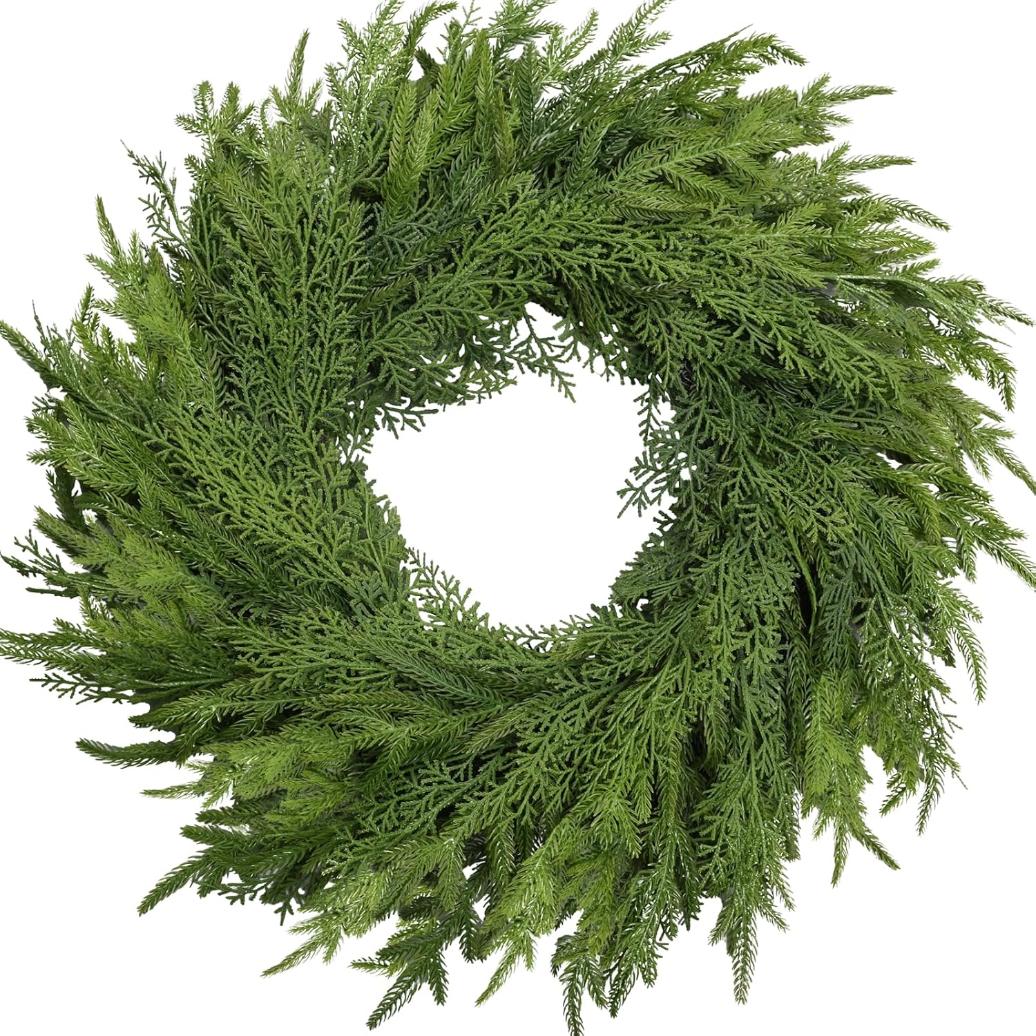 26 inch christmas wreath, christmas wreaths for front door, artificial pine wreath for table wall window indoor outdoor christmas decoration