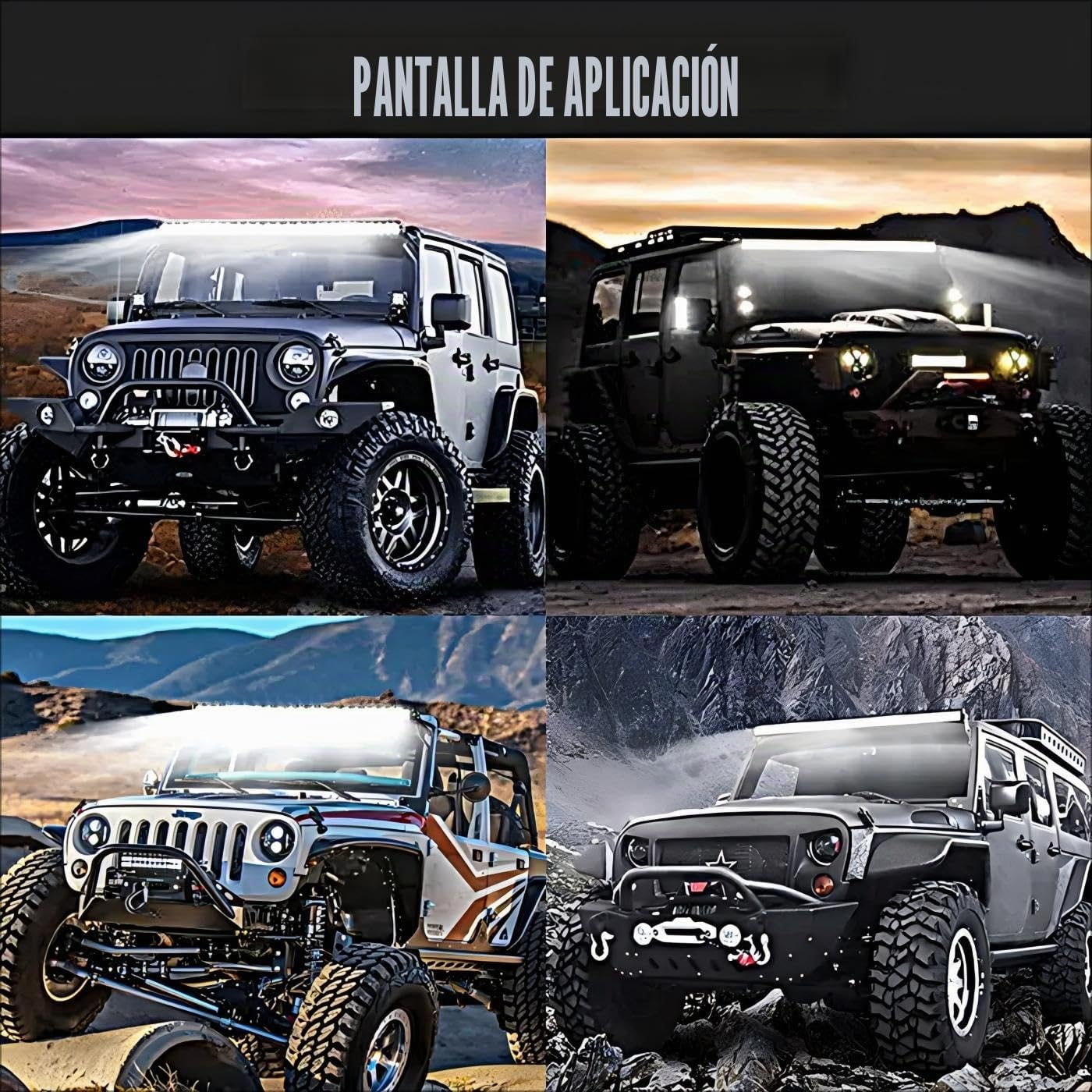 Barra de luz led,Barra Luminosa LED, 12v 24v, 42 Pulgadas 540w Triple Fila 7D, con cableado, Faro de Trabajo LED para camión,Tractor, camión, ATV,SUV (42 Pulgadas + cableado)