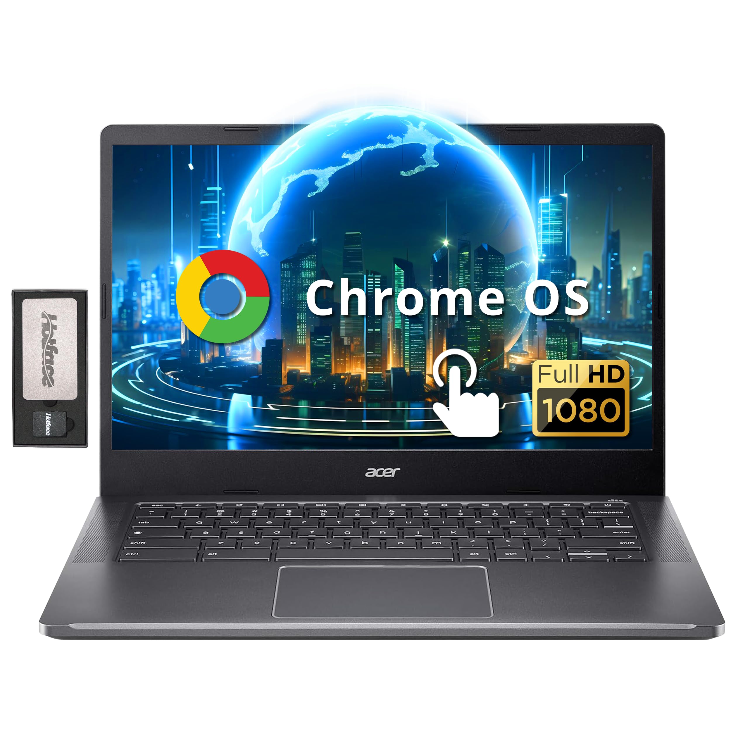 acer Chromebook Plus スチールグレー Acer Chromebook Plus Touchscreen Laptop, 14