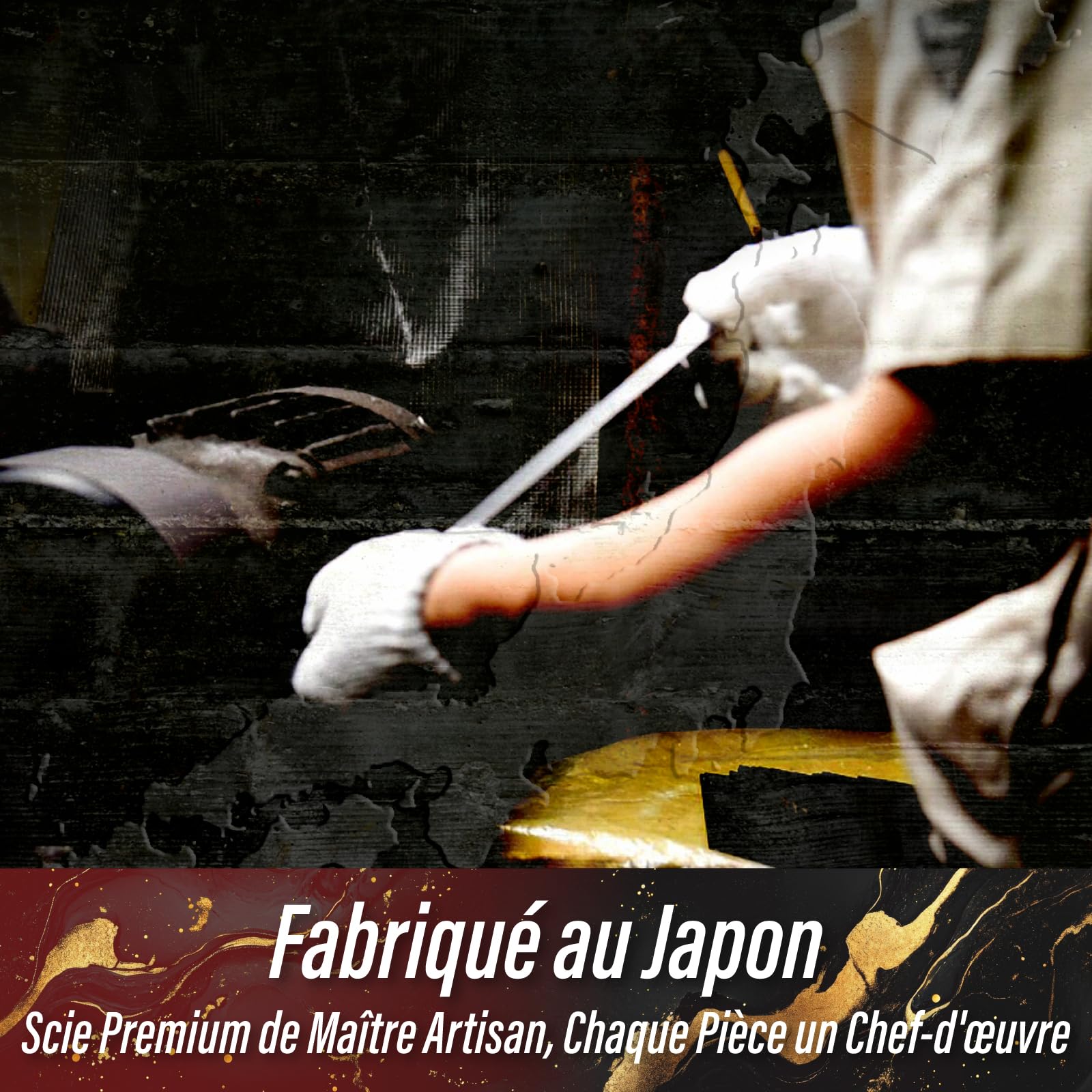 SUIZAN Petite Scie à Main 120mm Lame Polyvalente - Égoïne Japonaise Compacte à Traction Simple Tranchant Outil pour Bois