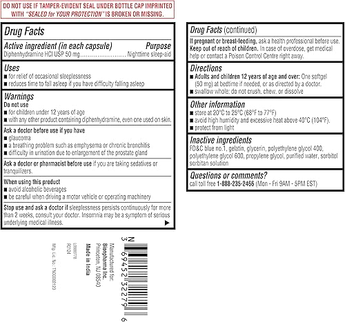 Miniatura 5 de A+Health Nighttime Sleep Aid - Cápsulas blandas de difenhidramina de 50 mg, máxima fuerza, 160 unidades