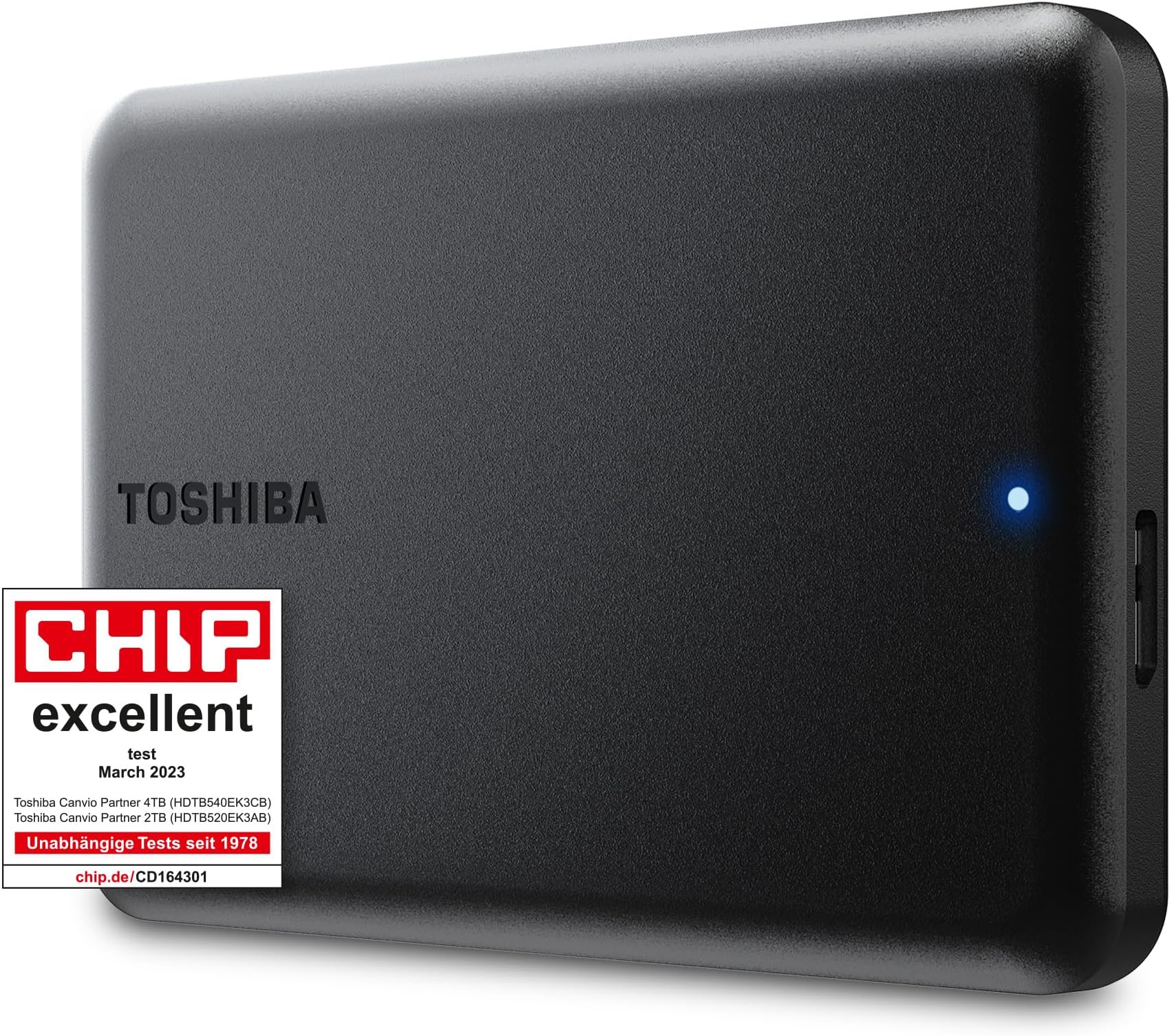 Toshiba Canvio Partner 2TB Portable External Hard Drive USB 3.2 Gen1, Black