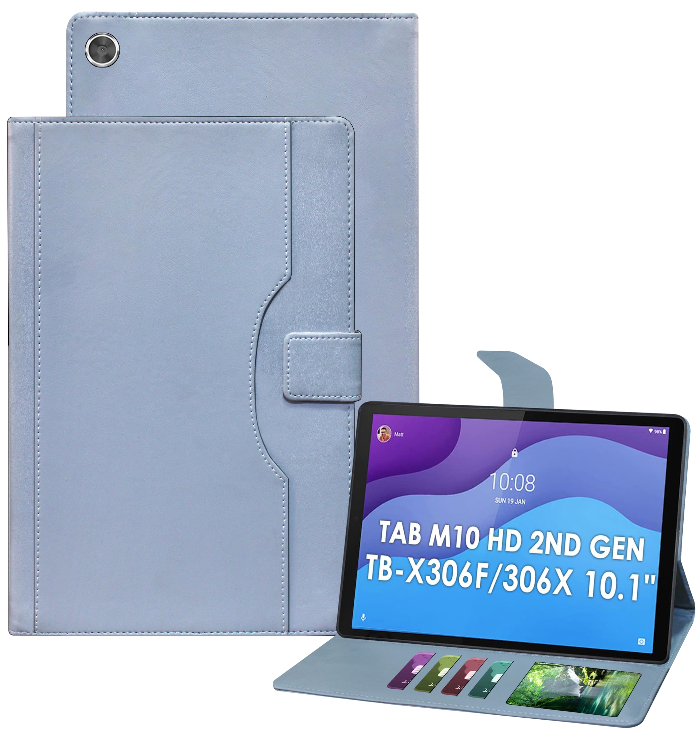 TGK Wallet Leather Flip Case Cover for Lenovo Tab M10 HD 2nd Gen TB-X306X / Smart Tab M10 HD 2nd Gen TB-X306F (Sky Blue) (B09PR5XYHQ) Amazon Price History, Amazon Price Tracker