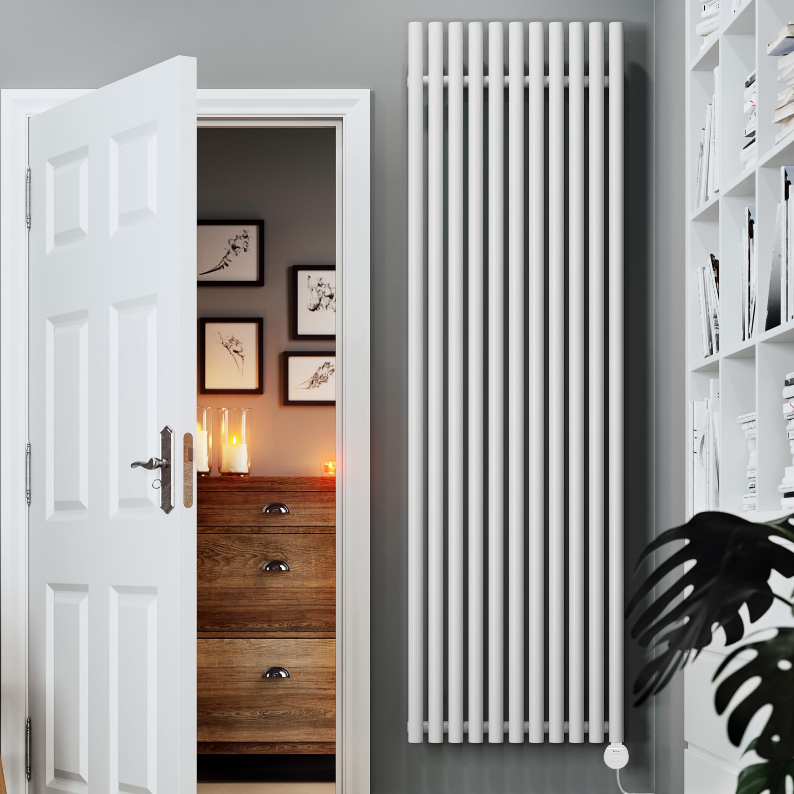 Terma Rolo-Room E Electric Radiator 1500W White 2000 x 590mm Wi-Fi Enabled