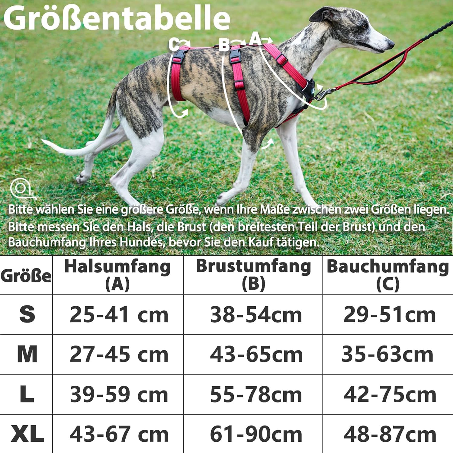 Sicherheitsgeschirr Hund, Anti Zug Hundegeschirr, Panikgeschirr für Hunde, Ausbruchsicheres Geschirr Hund, Verstellbare, Atmungsaktiv Weste für kleine, mittelgroße und große Hunde (Rosarot,M)