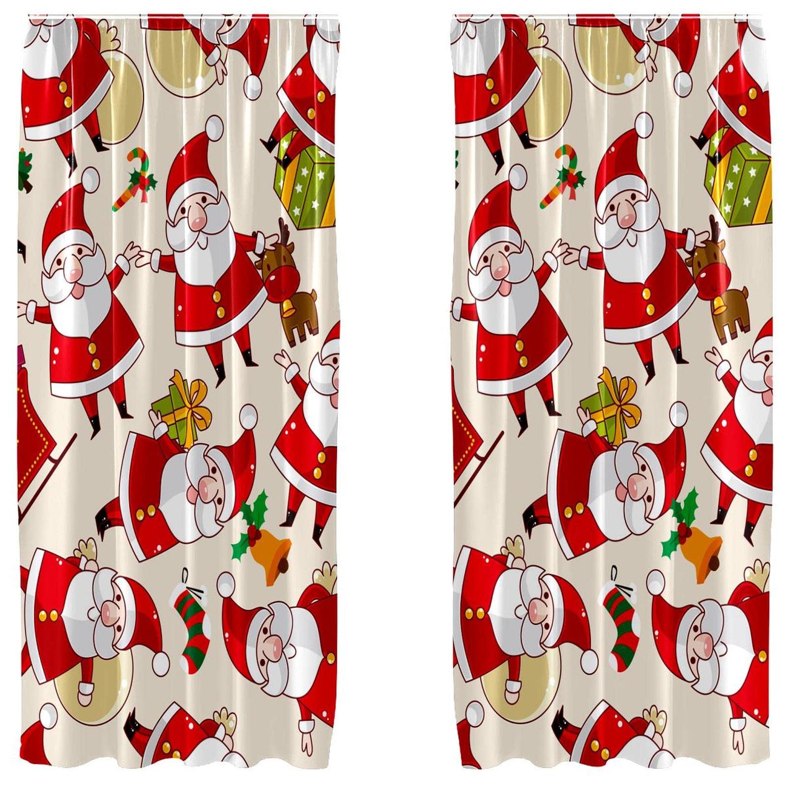 Rideaux chambre Père Noël rouge pour illuminer les nuits d'hiver